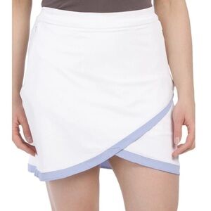 Peter Millar Women’s Laura Wrap Skort Golf White Blue Pockets Size XL - NWT $99